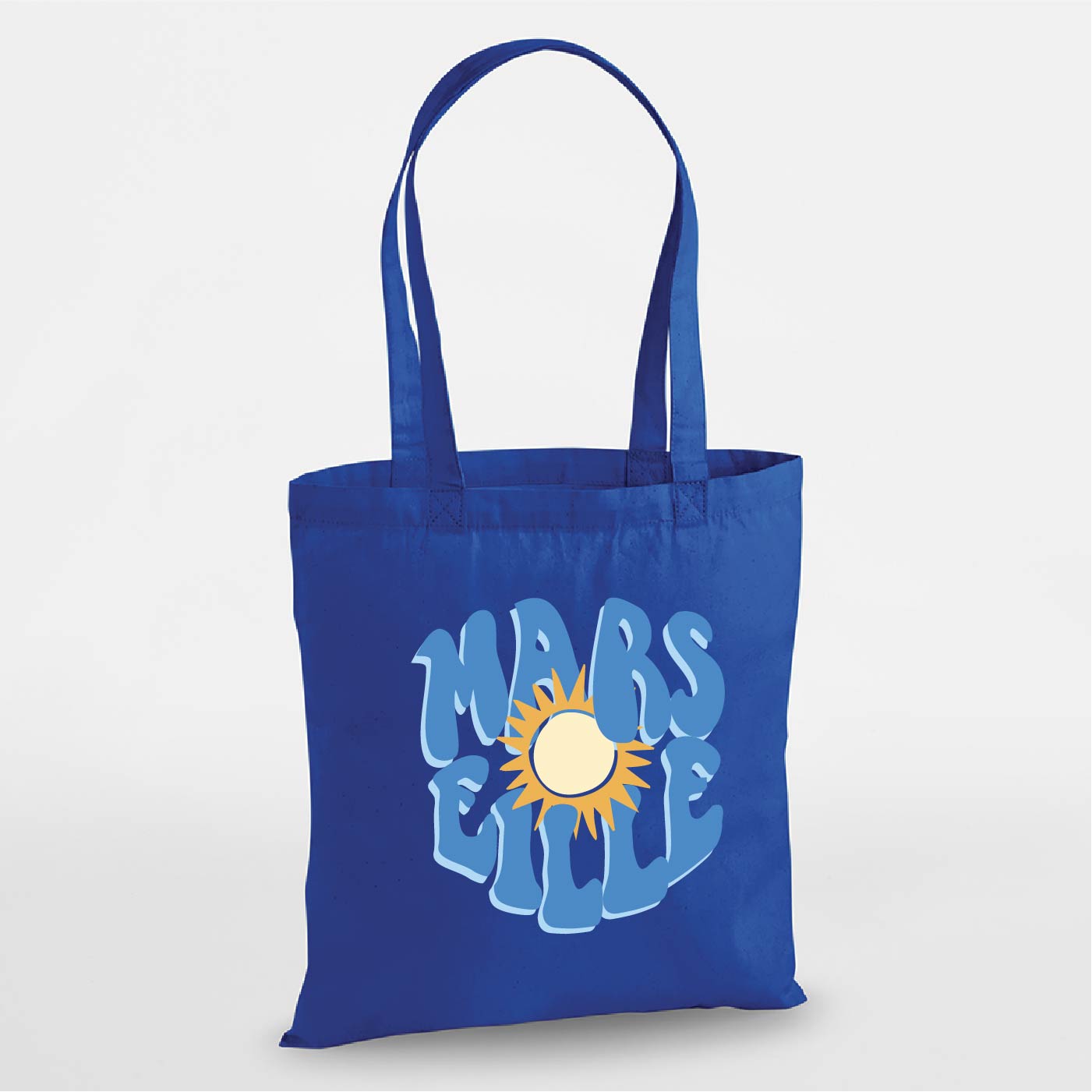 Tote bag Marseille bleu royal